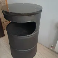 ۱میزکار۱میزوسطکار.شیشه ای.۲صندلی.طرح بشکه نو