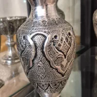 ظرف آنتیک قلمزنی نقره|کلکسیون اشیاء عتیقه|محمدشهر, ولدآباد|دیوار