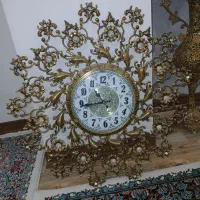 ساعت برنز و گلدان برنز اصل