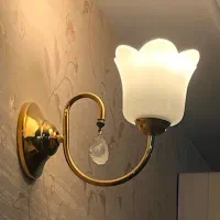 4 عدد دیوارکوب و لوستر سه شاخه گل لاله