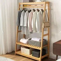 رگال لباس آویز دار چوبی