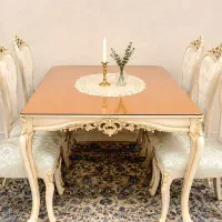میز ناهارخوری ۶ نفره شیک و بسیار تمیز ، چوب راش