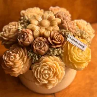 باکس گل شمع، باکس پول، دسته گل شمع، شمع تزیینی