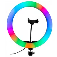 رینگ لایت 13 اینچ آرجیبی RGBLEDبهمراه پایه دومتری|دوربین عکاسی و فیلمبرداری|رشت, کوی طالقانی|دیوار