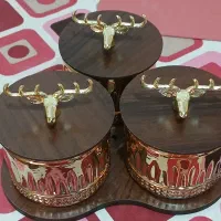 شکلات خوری ۳ تایی گوزن و شکلات خوری پایه دار