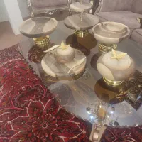 سرویس پذیرایی چوب گردو شش تکه اصل در دو مدل|ظروف سرو و پذیرایی|میانه, |دیوار