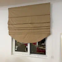 پرده رومن مخمل با میله پرده|پرده، رانر، رومیزی|ساری, |دیوار