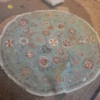 فرش دستبافت گرد ۱۷۵ در ۱۷۵ ترکمن پشمی نو