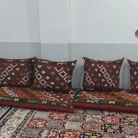 پشتی و کناره دست باف|گلیم، جاجیم، گبه|لردگان, |دیوار