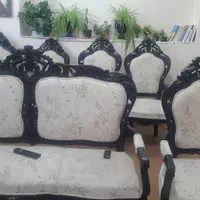 مبلمان استیل چوب گردو ۹ نفره|مبلمان خانگی و میز عسلی|اصفهان, طاحونه|دیوار