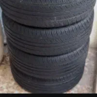 رینگ و لاستیک 15 همراه با قالپاق در حد نو