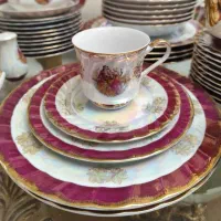 سرویس چینی دنسی کلکسیونی غذاخوری آنتیک جهیزیه قسطی|ظروف سرو و پذیرایی|تهران, امیرآباد|دیوار