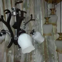 دوتا لوستر یکی سه شعله ویکی پنج شعله|لوستر و چراغ آویز|فردیس, سرحدی|دیوار