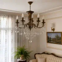 لوستر / لوستر سقفی / لوستر مدرن/ لوستر برنز/ تبریز|لوستر و چراغ آویز|تبریز, |دیوار