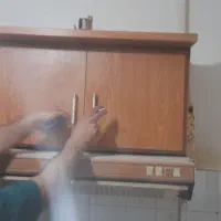 کابینت بدنه اهنی به همراه هود و ابچکان و سینک