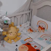 پرده اتاق خواب و روتختی تخت کودک|پرده، رانر، رومیزی|کرج, خرمدشت|دیوار