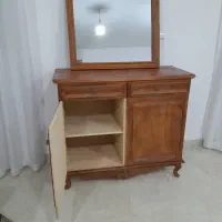 آینه کنسول نو نو با چوب گردو سندبلاست شده|بوفه، ویترین، کنسول|مریوان, |دیوار