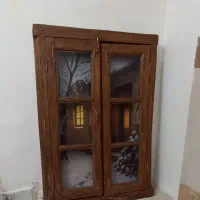 تابلو زمستان طرح قاب پنجره چوبی سنتی|تابلو، نقاشی، عکس|تهران, تهرانپارس جنوبی|دیوار