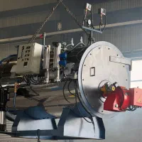 دیگ بخار یک تن  بر ساعت (2200 پوند بر ساعت)و ابگرم