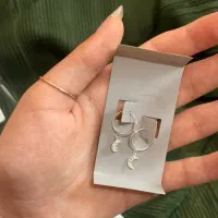 گوشواره ماه نقره|جواهرات|یاسوج, |دیوار