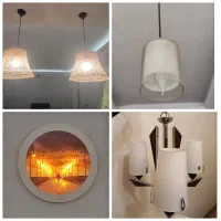 لوستر آشپزخانه لوستر ایکیا لوستر حصیری تابلو چراغ