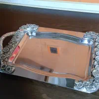 سینی استیل گل برجسته