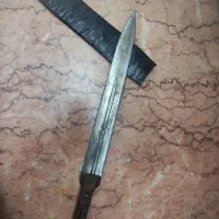 چاقو تیغه فنر دسته چوب