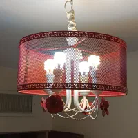 لوستر فانتزی به همراه آباژور و دیوارکوب