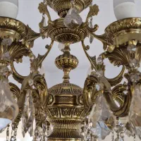 لوستر ۸شاخه برنز در حد نو|لوستر و چراغ آویز|تهران, کوهک|دیوار
