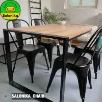 میز صندلی کافه قهوه برگری فستفود رستوران تمام فلز