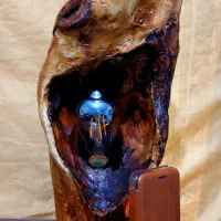 ظروف چوبی رستیک و چراغ خواب دفرمه