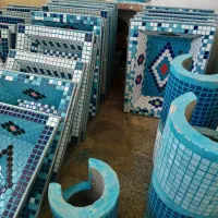 انواع حوض کاشی نرده ابنما|مصالح و تجهیزات ساختمان|کرمان, |دیوار