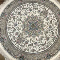 قالیچه گرد ۱/۵ متر ستاره کویر یزد|فرش|تهران, توحید|دیوار