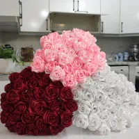 گل رز روبانی در رنگ مختلف و متنوع با قیمت مناسب|گل مصنوعی|قم, چهل درخت|دیوار