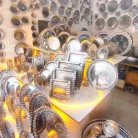 سینی استیل لبه کنگره حکاکی شده