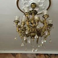 لوستر ۱۲ شاخه برنز فرشته