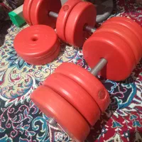 دمبل نیم کیلوتا15کیلو باقابلیت تغییروزن دستکش بوکس