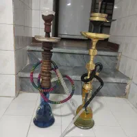 دو عدد قلیان چوبی و برنجی|کلکسیون اشیاء عتیقه|تهران, وحیدیه|دیوار