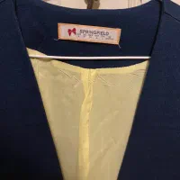 کت نخی دورو سرمه ای و زرد سایزm