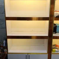 دو‌ قفسه با نور LED|کتابخانه، شلف، قفسه‌های دیواری|گناباد, |دیوار