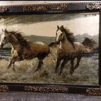 تابلو فرش بزرگ قاب تمام چوب بدونه هیچ مشکلی|تابلو فرش|تهران, خانی آباد نو جنوبی|دیوار