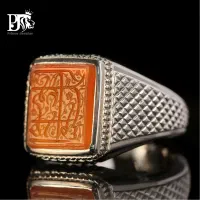 انگشتر نفیس و کلکسیونی حکاکی ممتاز ( قاجاری )