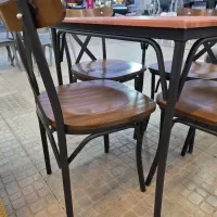 میز صندلی لهستانی فلزی و باغی و کافه|میز و صندلی غذاخوری|سنگر, |دیوار