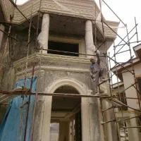 سیمان کاری نما رومی شسته