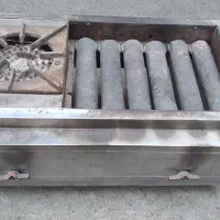 کباب پز گازی رویه چدنی پلوپز دار کارکرده سالم