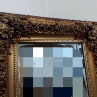 اینه قدی کنده کاری شده طلایی|آینه|آستانه اشرفیه, |دیوار