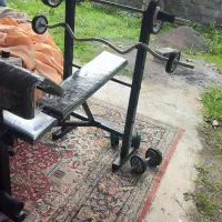 دستگاه بدن سازی هفت کاری با دمبل هالتر پرس سینه