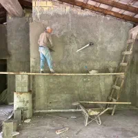 بنایی ساختمان درشفت سیمانکاری بلوک چینی ریزی.