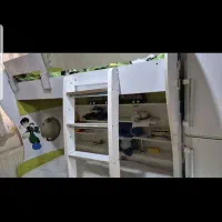 تخت دوطبقه همرا کمد کتابخونه ام دی