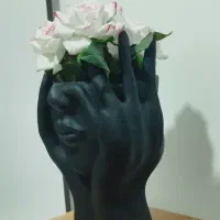 گلدان یا مجسمه دکوری طرح نیم چهره|مجسمه، تندیس، ماکت|رشت, حمیدیان|دیوار